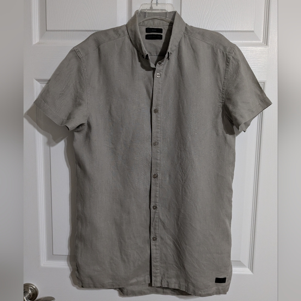 Tiger of Sweden Men's  Linen Short Sleeve Shirt
